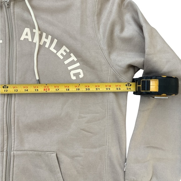 Russell Athletic Men's Cream Zip-Up Hoodie - Picture 5 of 8